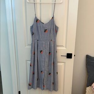 J.O.A. Blue Dress with Floral Design